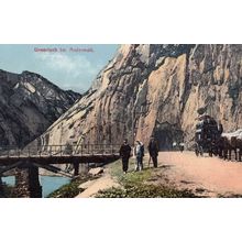 Giant Transportation at Urnerloch Andermatt Switzerland Antique Postcard