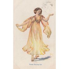 Roman Dancing Girl Old Jarrold Postcard