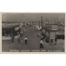 Seashore Caravan Camp Great Yarmouth Norfolk RPC Postcard