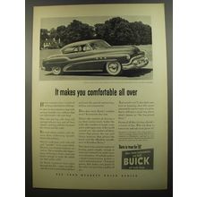 1952 Buick Super Riviera Car Ad - It makes you comfortable all over