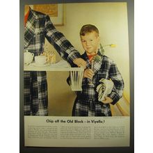 1952 Viyella Robes by State O' Maine Ad - Chip off the old block - in Viyella