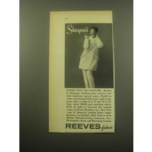 1959 Reeves Fabric Advertisement - Fashion by Sharpees - Enter the car costume