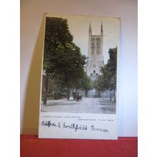 CHRIST CHURCH, CHELTENHAM, GLOUCESTERSHIRE used antique postcard 1906 pm =