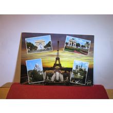 multiview, PARIS, FRANCE used postcard 1994 pm =