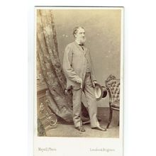 Victorian cdv photo bearded man standing London Brighton photographer