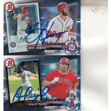 BRYCE HARPER & ALBERT PUJOLS AUTOGRAPHED 2017 PHILLIES & ANGELS ALL-STAR PLAYERS