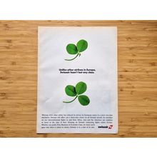 Original Vintage Swiss Air Advertisement 1980s