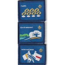 Scout Badges - 3 x Partnership - Black Backs (BY225)