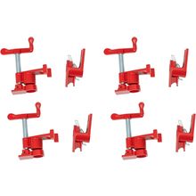 3/4" Wood Gluing Pipe Clamp Set 4 Pack, Heavy Duty Cast Iron Quick Release Bar C