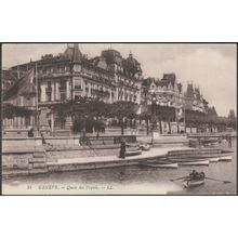 Quais des Paquis, Genève, c.1910 - Lévy CPA LL34