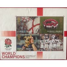 Great Britain QEII 2003 Rugby World Cup Miniature Sheet Used SG MS2416 stamp