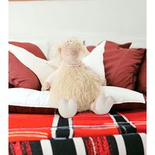 22" X 26" Ivory Novelty Handmade Polyester Throw Pillow