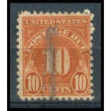 Used J84 10c Postage Due Barely Clears WA1451