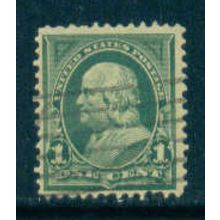 Used 279 1c Benjamin Franklin Just Clears M04301