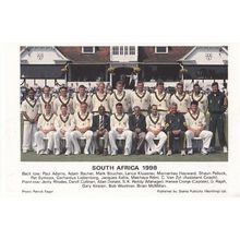 South Africa African Cricket Team Tour 1998 Players Postcard