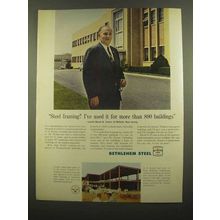 1965 Bethlehem Steel Ad - Steel Framing 800 Buildings