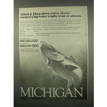 1982 Michigan Tourism Ad - Big-Water Trophy Trout