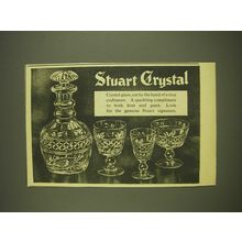 1963 Stuart Crystal Ad - Crystal glass, cut by the hand of a true craftsman