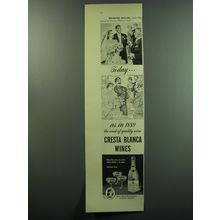 1949 Cresta Blanca Wines Ad - Wedding Belles, since '89 agree on Cresta Blanca