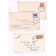 Massey University Palmerston North 4x Old Envelopes Postmarks Postcard