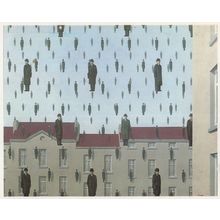 Rene Magritte Golconda Belgium Surrealism Painting Postcard