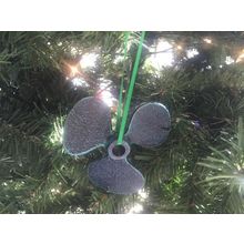 Pack Of 2] Seaworn Blue Cast Iron Propeller Christmas Ornament 4""