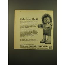 1961 German Federal Railroad Advertisement - Hello from Macki