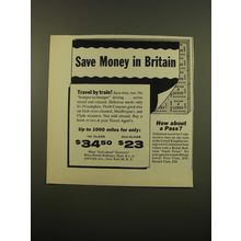 1961 British Railways Ad - Save money in Britain Travel by Train!