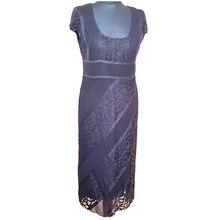 M&S Black Midi Lace Dress Size 12 UK