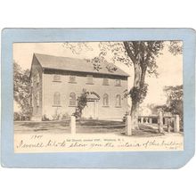 Rhode Island Wickford Postcard Old Church Erected 1707~1210