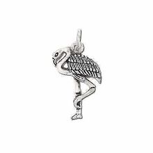 Sterling Silver Standing Flamingo Pendant