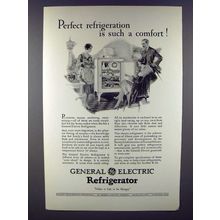 1928 General Electric Refrigerator Ad - Such a Comfort