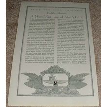 1929 Cadillac Car Ad, Magnificent Line!!