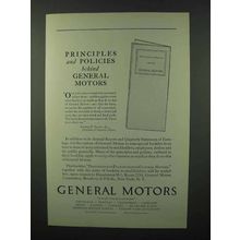 1928 General Motors Ad - Principles and Policies