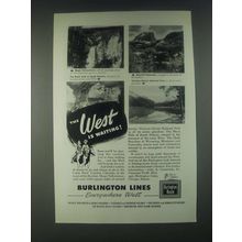 1946 Burlington Route Ad - The West is Waiting