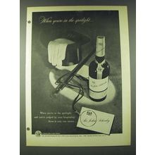 1948 Sir John Schenley Whiskey Ad - When in the spotlight