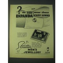 1958 Stratton Expanda Cuff Links Style No. 2070 Ad - Do you wear these