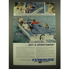 1967 Evinrude Sportsman Boat Ad - Got Kids Who Like Action?