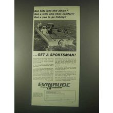 1967 Evinrude Sportsman Boat Ad - Kids Like Action?