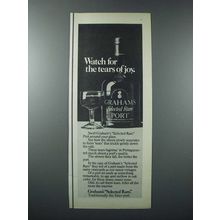 1974 Graham's Select Rare Port Ad - Tears of Joy