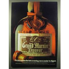 1974 Grand Marnier Liqueur Ad - Late Evening News