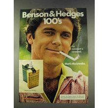 1977 Benson & Hedges Cigarettes Ad - Comment Censored