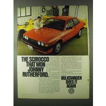 1981 Volkswagen Scirocco Car Ad - Johnny Rutherford!