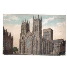 YORK MINSTER, unused antique postcard by Valentine =