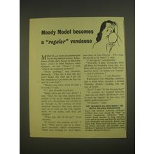 1955 Kellogg's All-Bran Cereal Ad - Moody Model becomes a regular vendeuse
