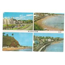 multiview, DAWLISH, DEVON used vintage postcard 1974 postmark.. Harvey Barton =