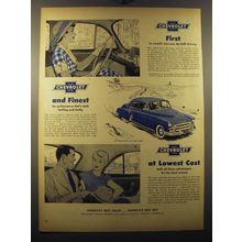 1950 Chevrolet Styleline De Luxe 4-Door Sedan Ad - Chevrolet First in smooth