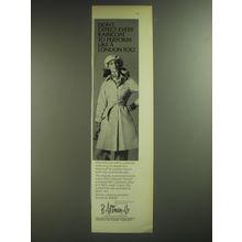 1974 B. Altman & Co. London Fog Maincoat Advertisement - Don't expect