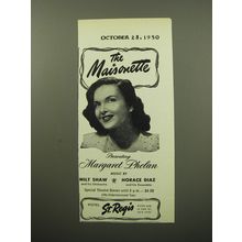 1950 Hotel St. Regis Ad - The Maisonette presenting Margaret Phelan
