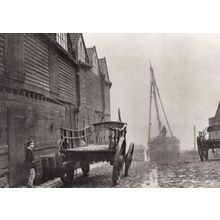 Ships at Cannon Row Westminster London Victorian Real Photo Postcard